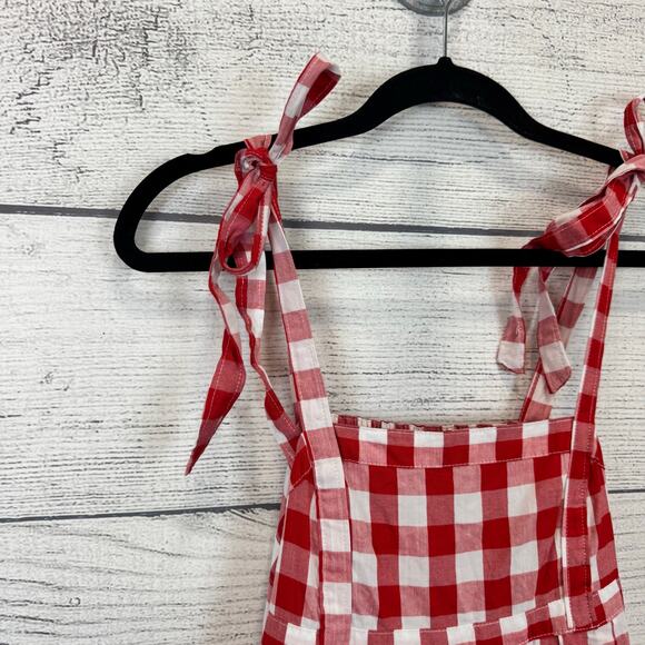 Old Navy Red and White Checkered Mini Dress - Picture 3 of 10